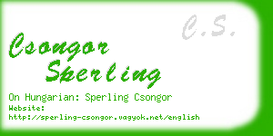 csongor sperling business card
